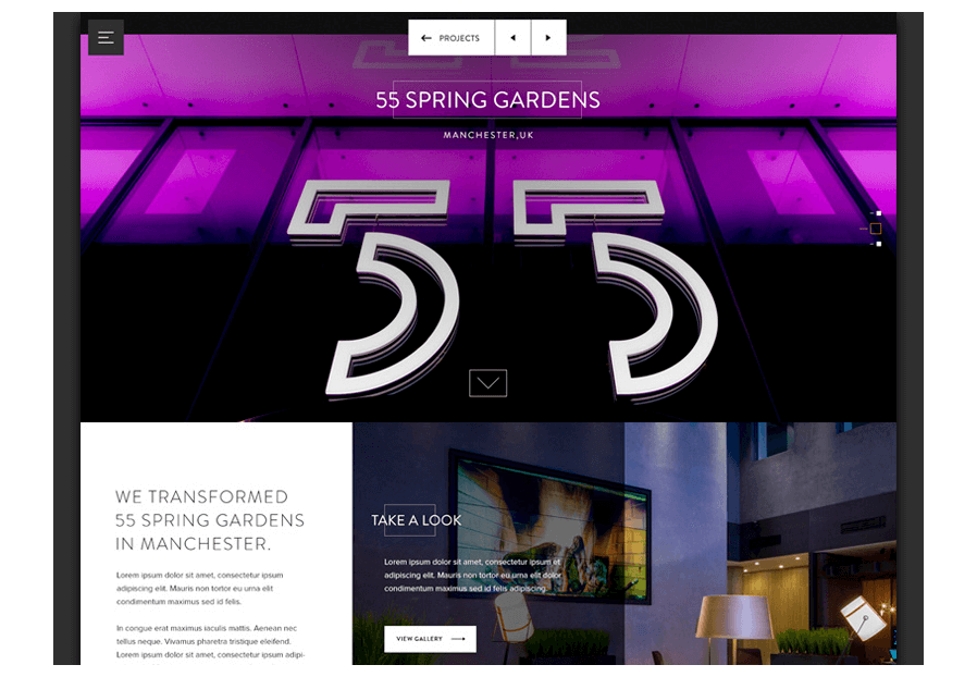Ganbertimy created the website for construction company ARCO to present their services